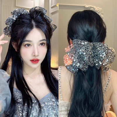 Women's Sweet Simple Style Bow Knot Gauze Hair Clip