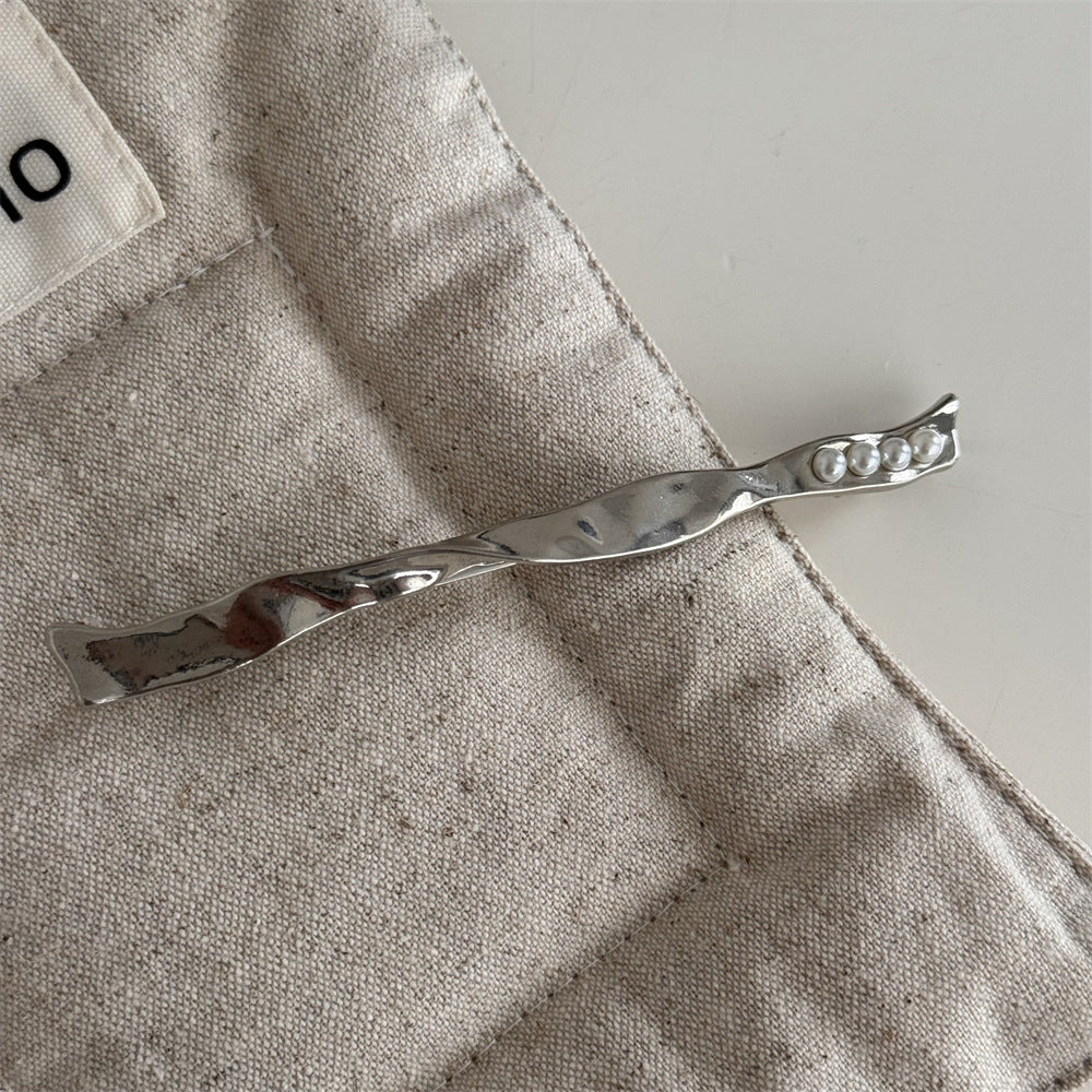 Women's Simple Style Classic Style Solid Color Alloy Inlay Pearl Hair Clip