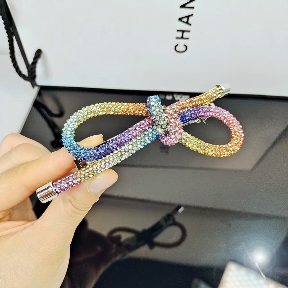 Women's Simple Style Classic Style Bow Knot Alloy Inlay Rhinestones Hair Clip