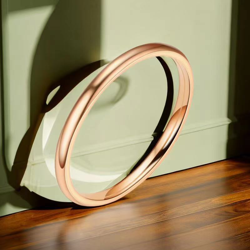 Jewelry Simple Style Geometric Titanium Steel Plating Rings