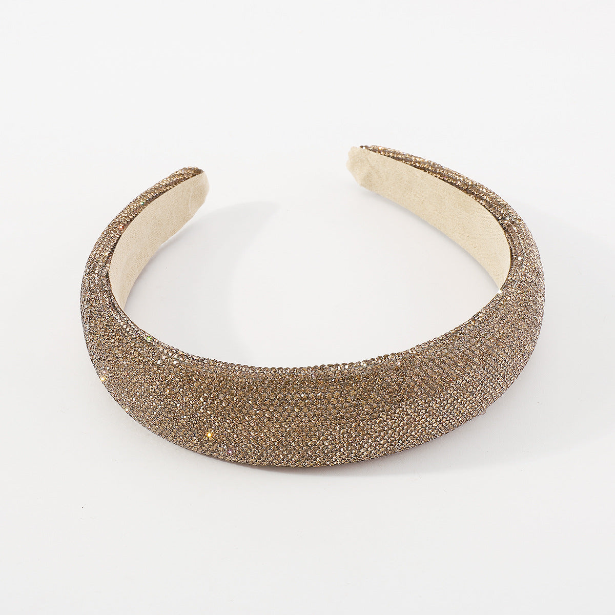 fashion solid color rhinestone handmade hair band 1 piece