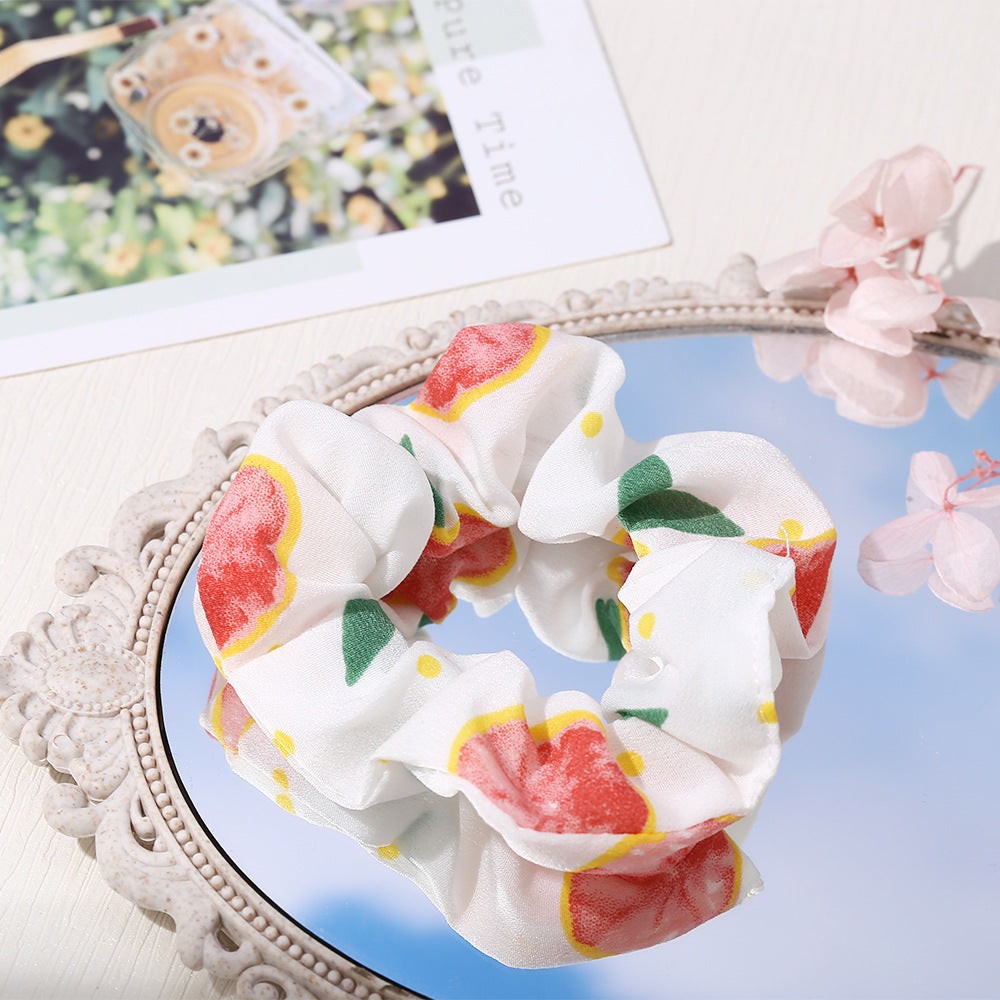 fashion fruit pattern children's hair scrunchies