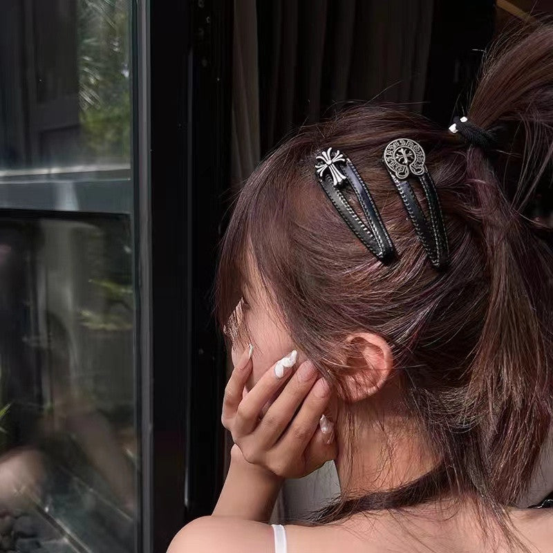Women's Punk Cross Metal Hair Clip