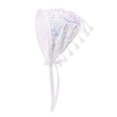 Women's Pastoral Plaid Flower Cloth Net Yarn Hair Band