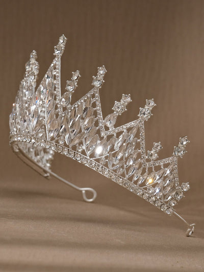 retro crown alloy plating inlay rhinestones crown