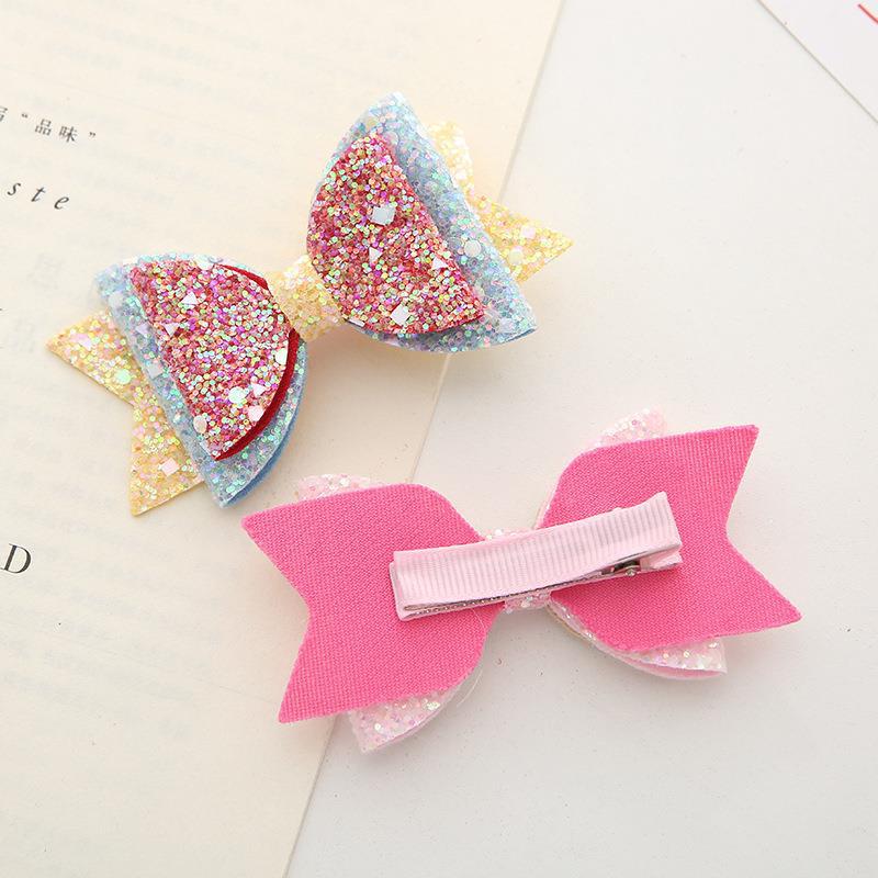 Girl'S IG Style Sweet Bow Knot Sequin Hair Clip