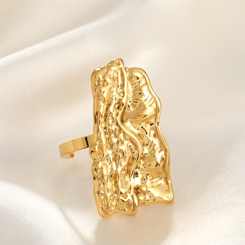 Jewelry Simple Style Commute Geometric 304 Stainless Steel Plating Open Rings