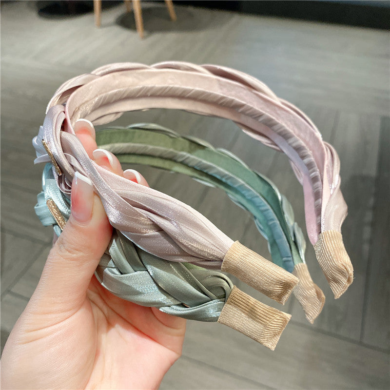 simple style solid color cloth hair band