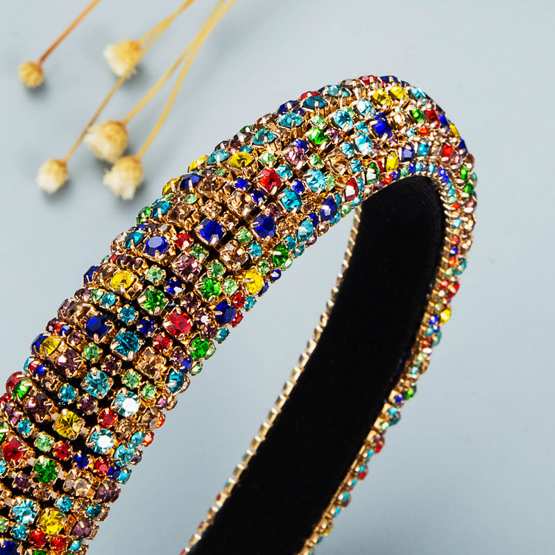 jewelry baroque full diamond fabric headband