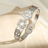 Casual Simple Style Streetwear Floral 304 Stainless Steel Stainless Steel Bracelets In Bulk