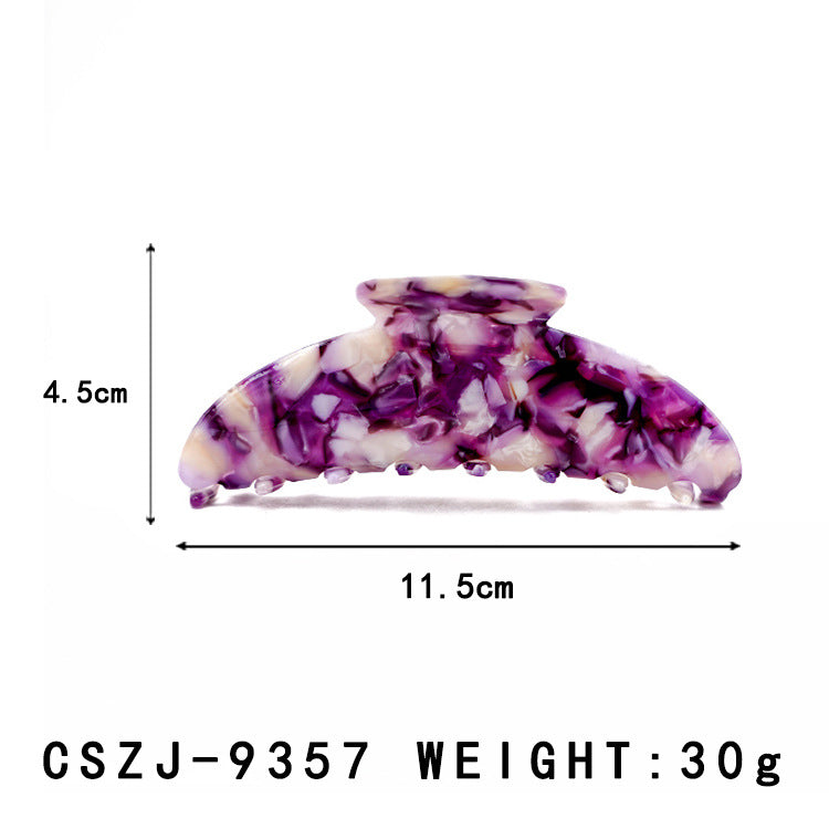 Urrykid Korean Style New Retro Pattern Acetate Grip Back Head Updo Large Size Shark Clip Grip