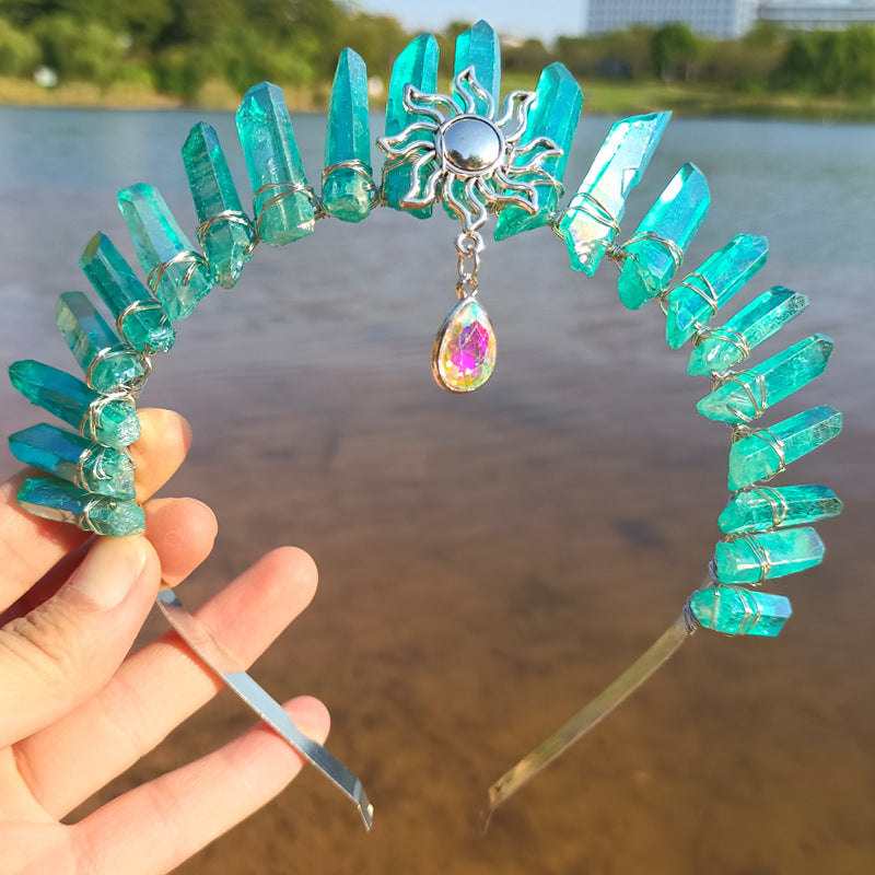 fashion geometric gem handmade plating hair band 1 piece