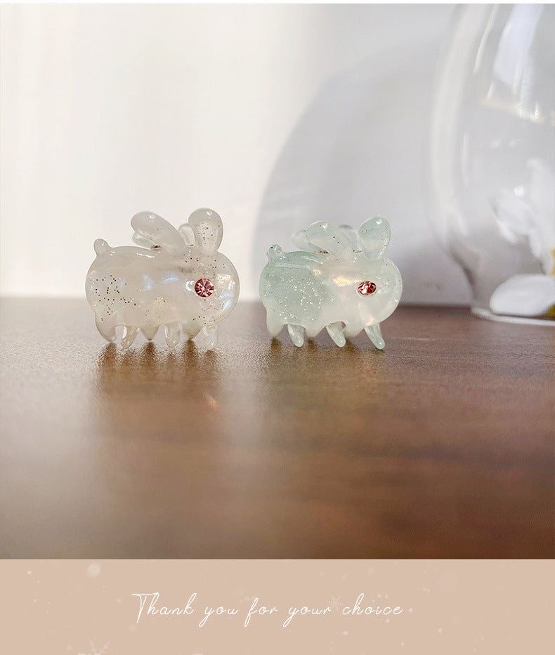 Beautiful Mini Acetate Rabbit Grip Stylish Graceful Simple High Sense All-Matching Elegant Hair Clips Hair Accessories Headwear for Women