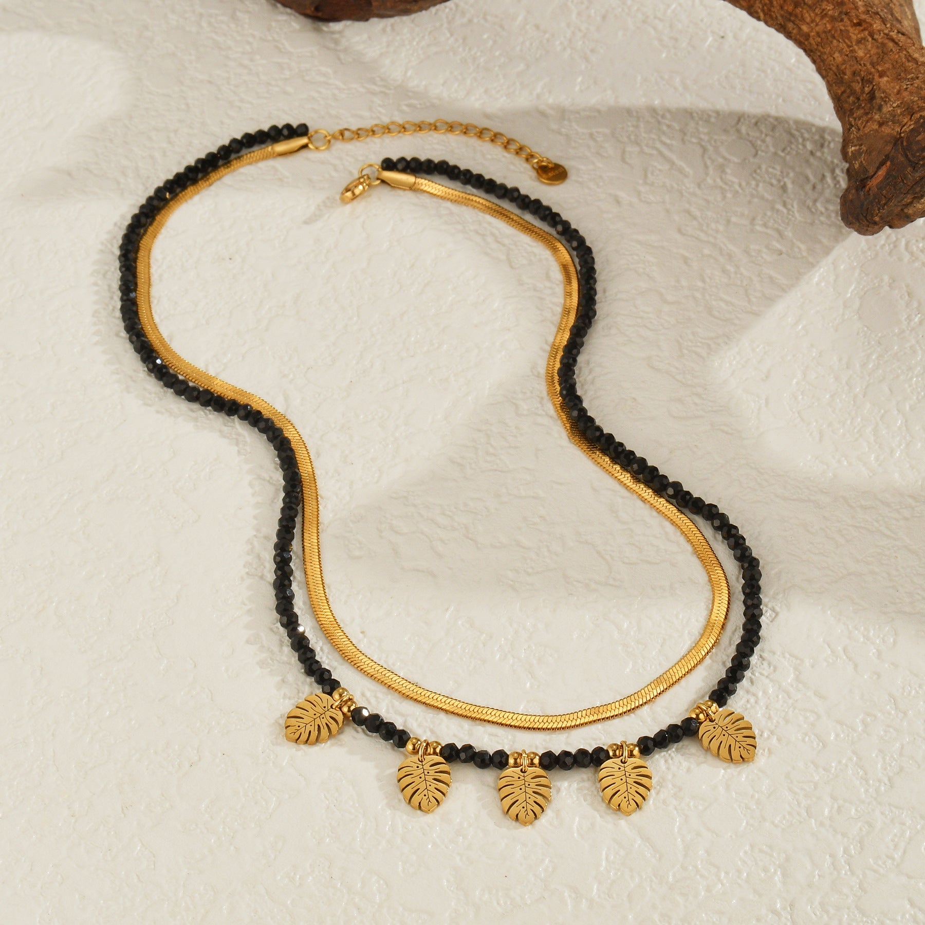 Jewelry Elegant Lady Cross Leaf Starfish 304 Stainless Steel Plating Necklace