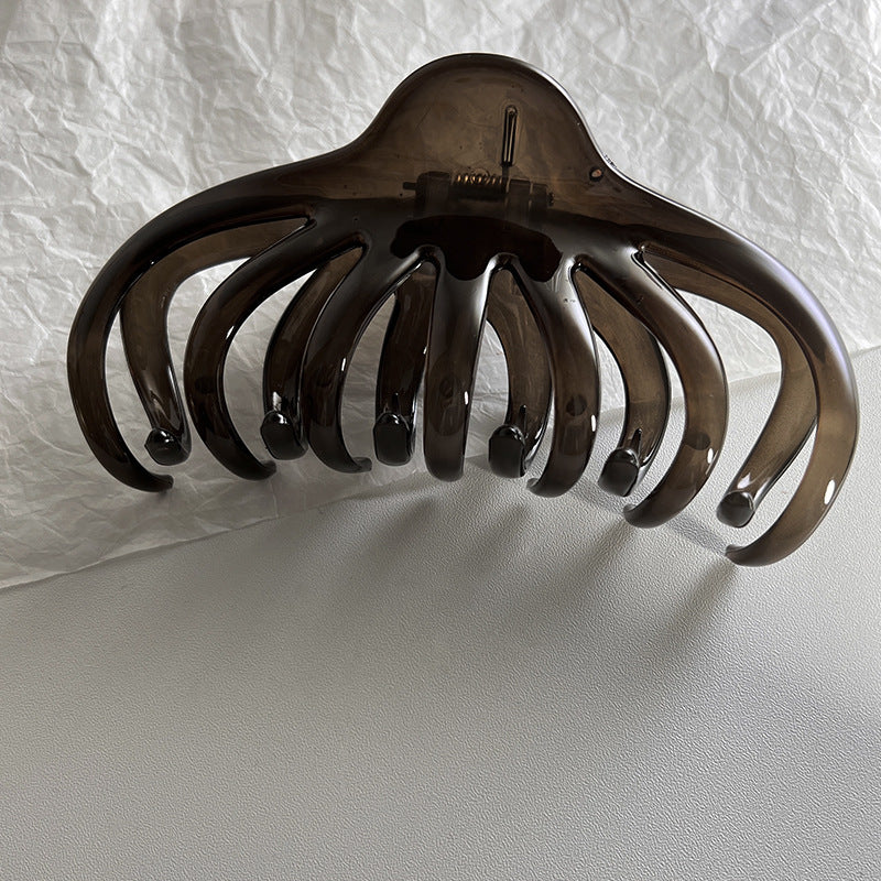 simple style solid color plastic resin hair claws