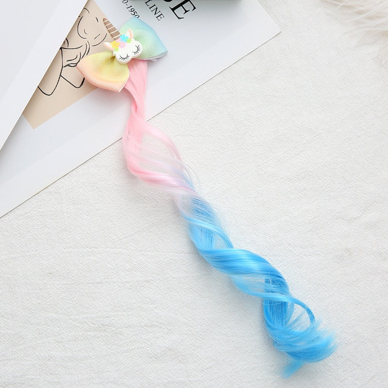 girl's cute sweet bow knot cloth high temperature wire hair clip
