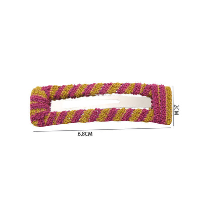 Women's Sweet Geometric Plush Hair Clip