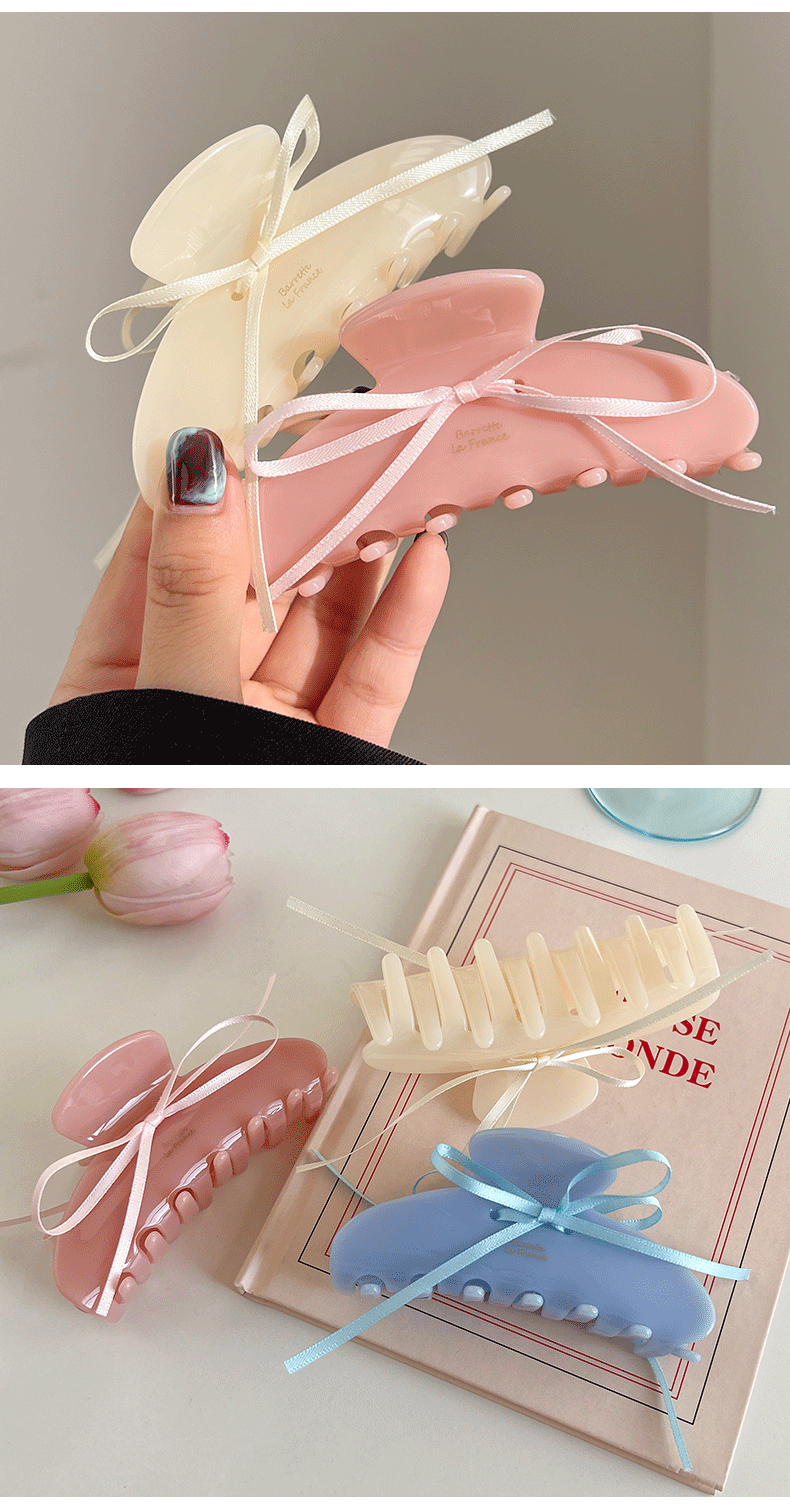 Women's Sweet Simple Style Bow Knot Acetic acid sheets Hair Claws
