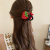 Cute Sweet Women's Fruit Strawberry Arylic Fruit Hair Claws