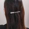 women's simple style geometric metal plating inlay artificial pearls hair clip