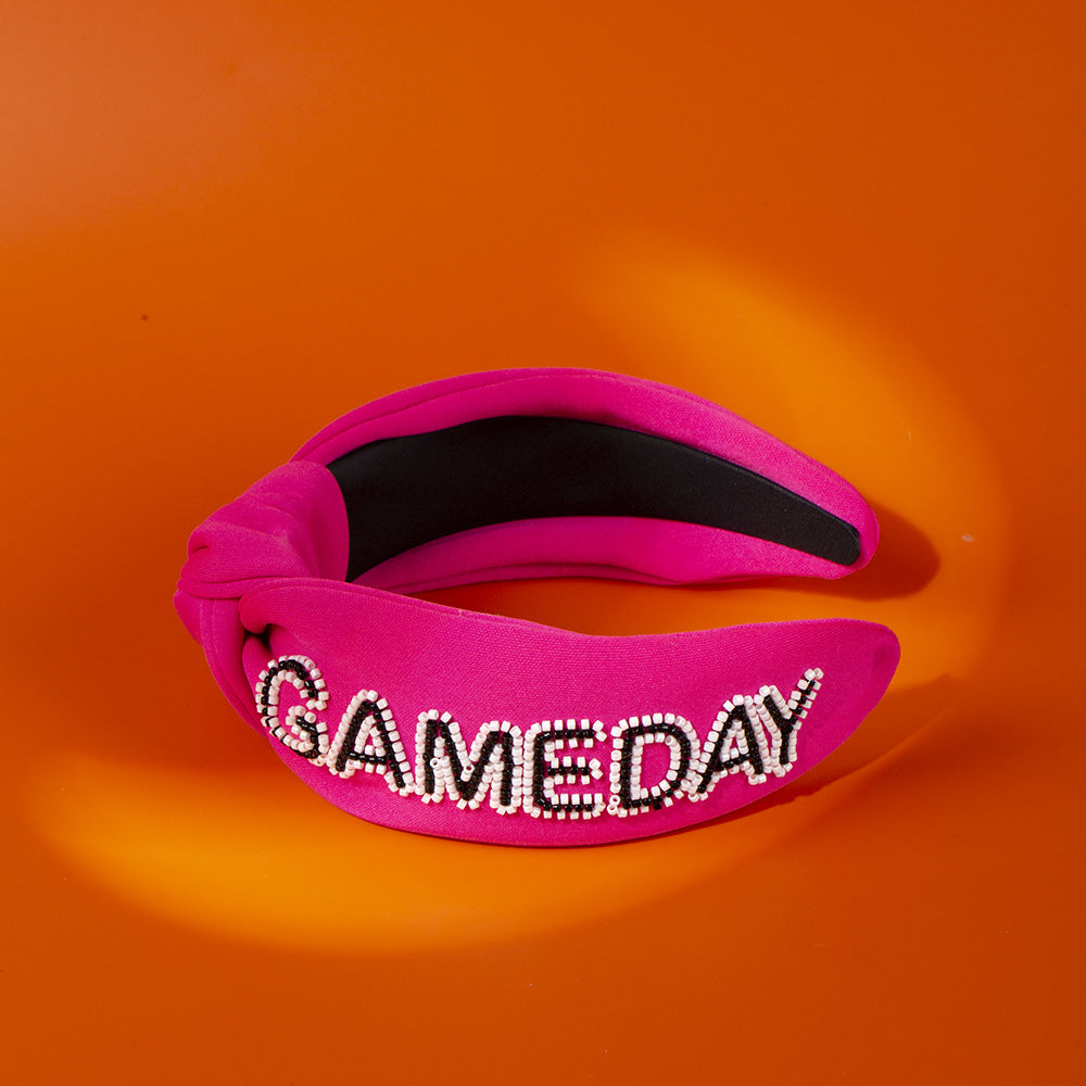 Women's Hip-Hop Retro Funny Letter Cloth Hair Band