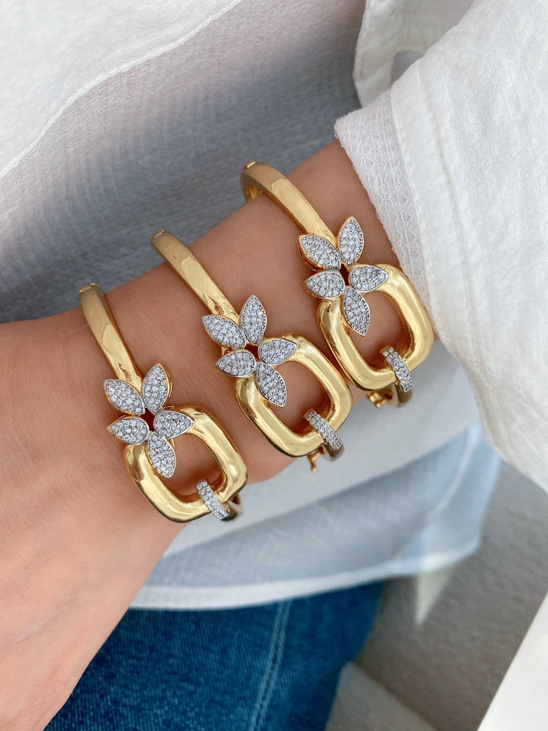 Jewelry Vintage Style Classic Style Geometric Copper Zircon Mixed Metal Rings Bracelets Earrings