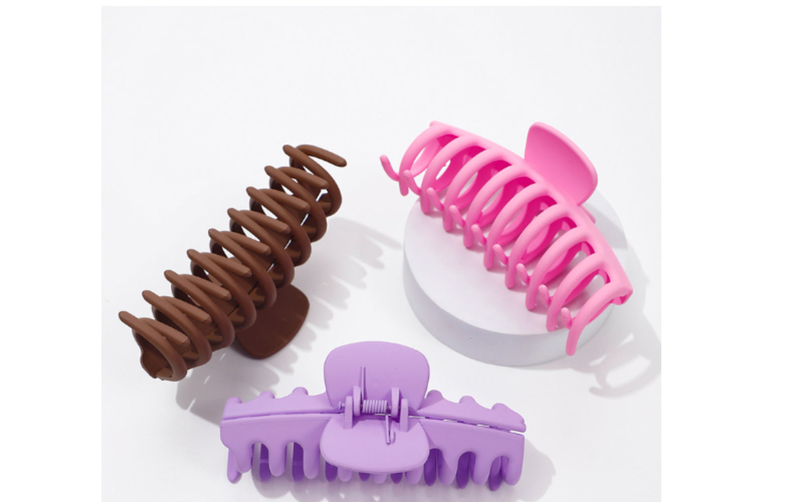 Women's Basic Solid Color Resin Hair Claws