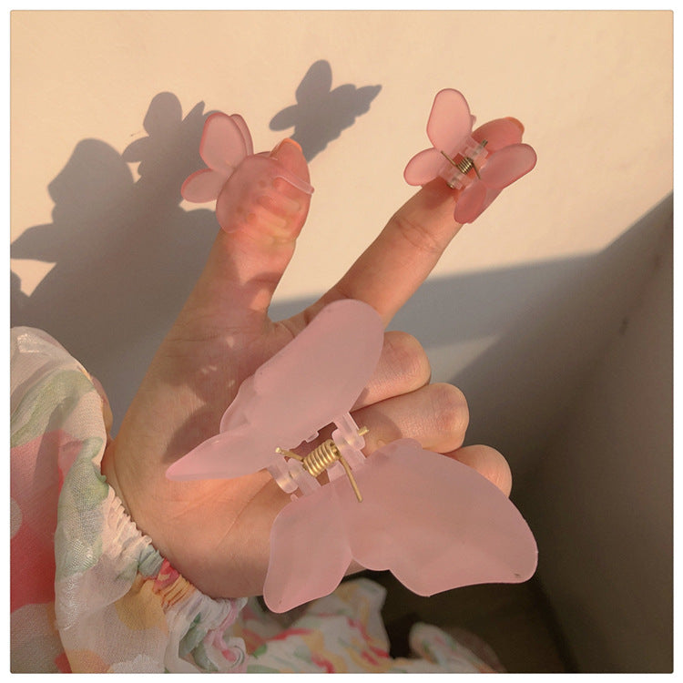 Women's Sweet Butterfly Plastic Stoving Varnish Hair Claws