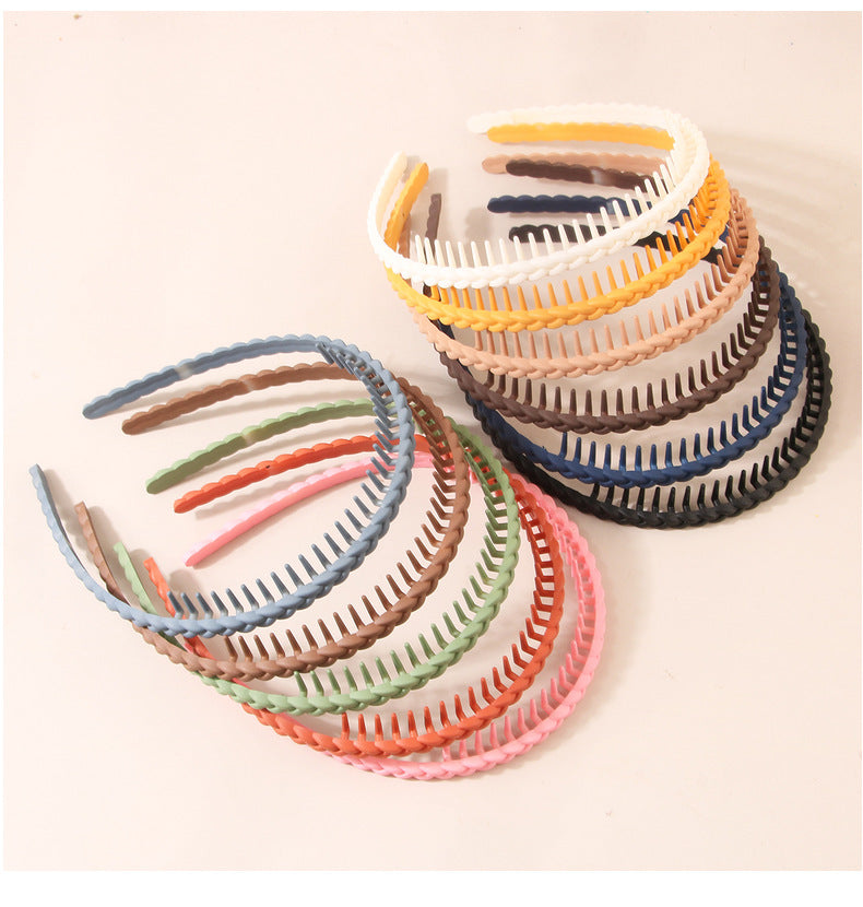 Women's Simple Style Solid Color Plastic Stoving Varnish Hair Band