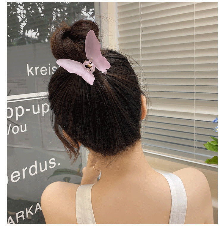 Women's Sweet Simple Style Butterfly Arylic Hair Claws