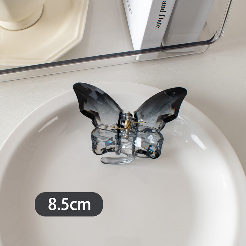 simple style solid color plastic spray paint hair claws 1 piece