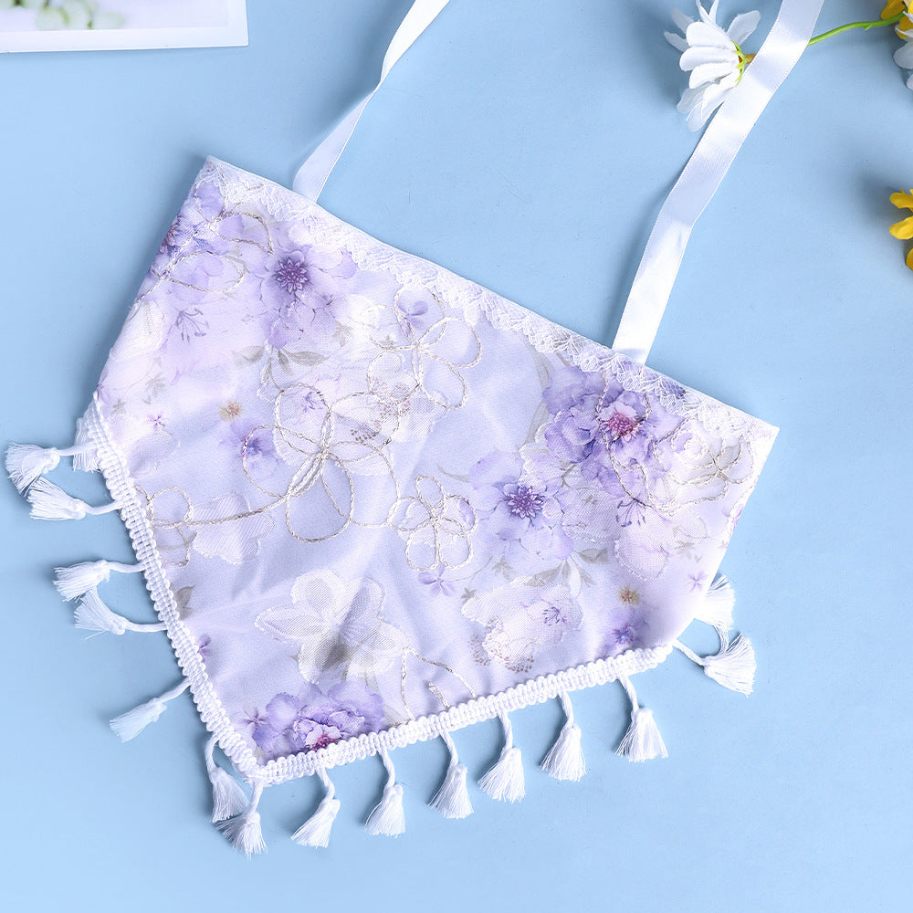 Women's Pastoral Flower Cloth Tassel Hair Band