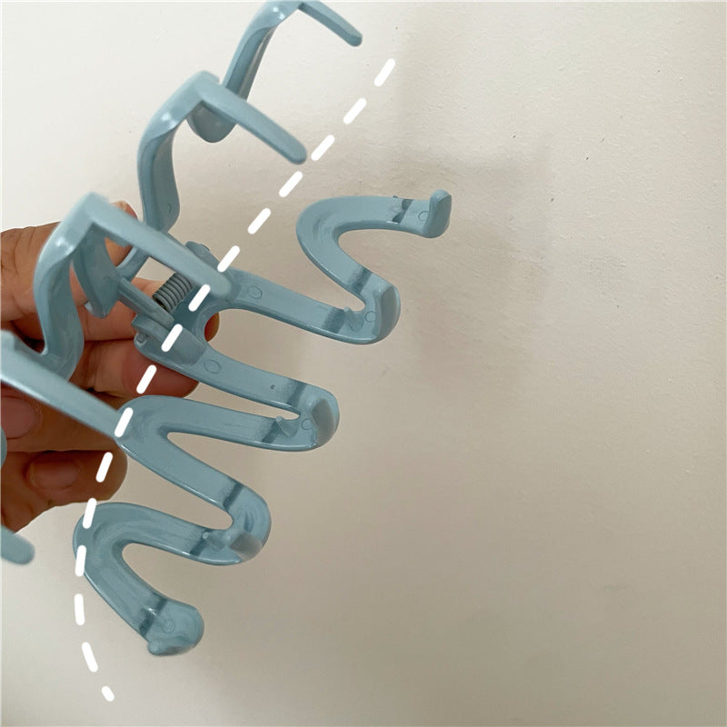 Women's Sweet Korean Style Waves Lines Plastic Hair Claws