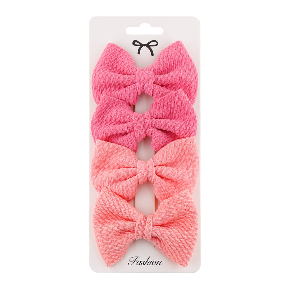 girl's simple style bow knot cloth braid hair band