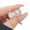 Water drop ear buckle type opal copper earrings, high-end simple versatile earrings