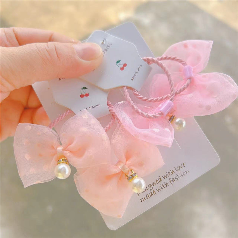 simple style bow knot cloth hair clip