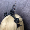 retro star crown flower plastic resin hair band