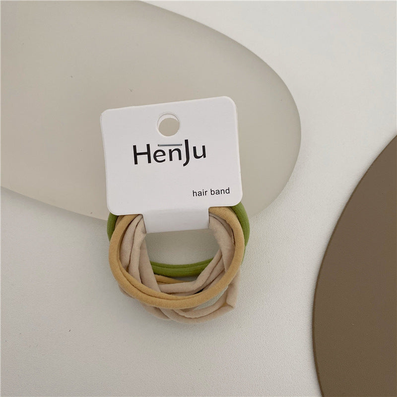 simple style solid color cloth hair tie