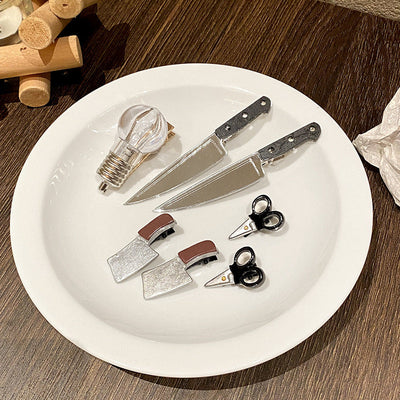 Women's Funny Cool Style Scissors Bulb Mixed materials Hair Clip