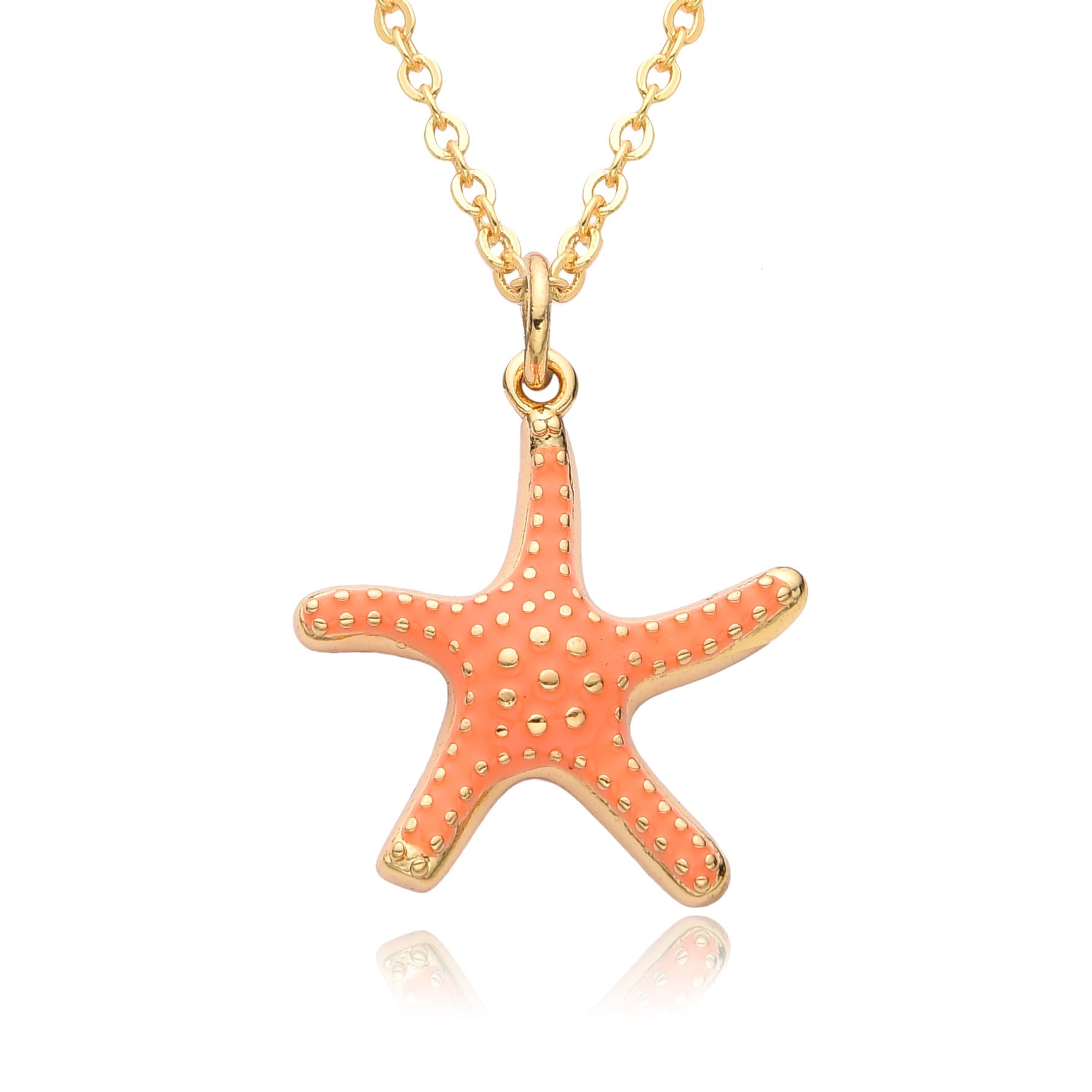 Copper Starfish Pendant Necklace