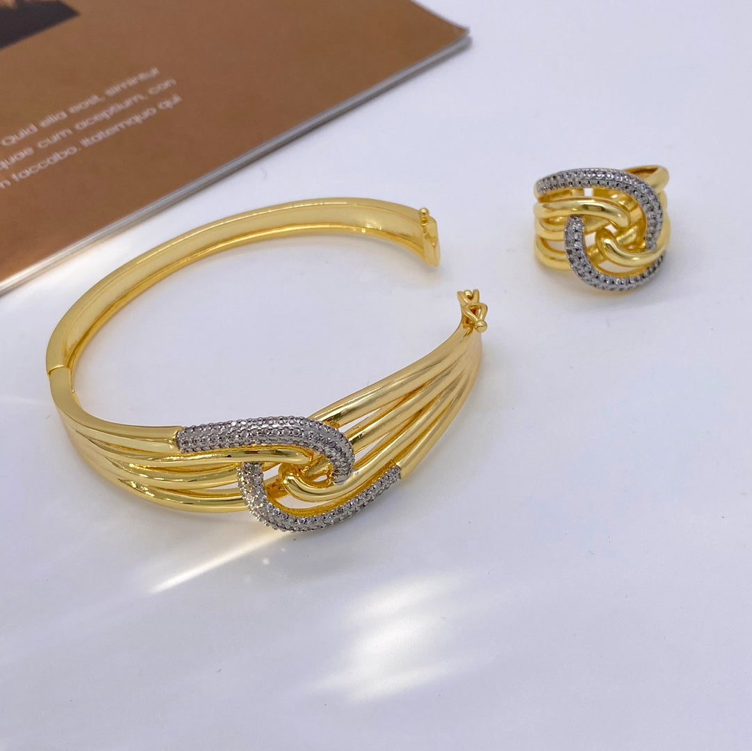 Jewelry Vintage Style Geometric Copper Mixed Metal Rings Bracelets