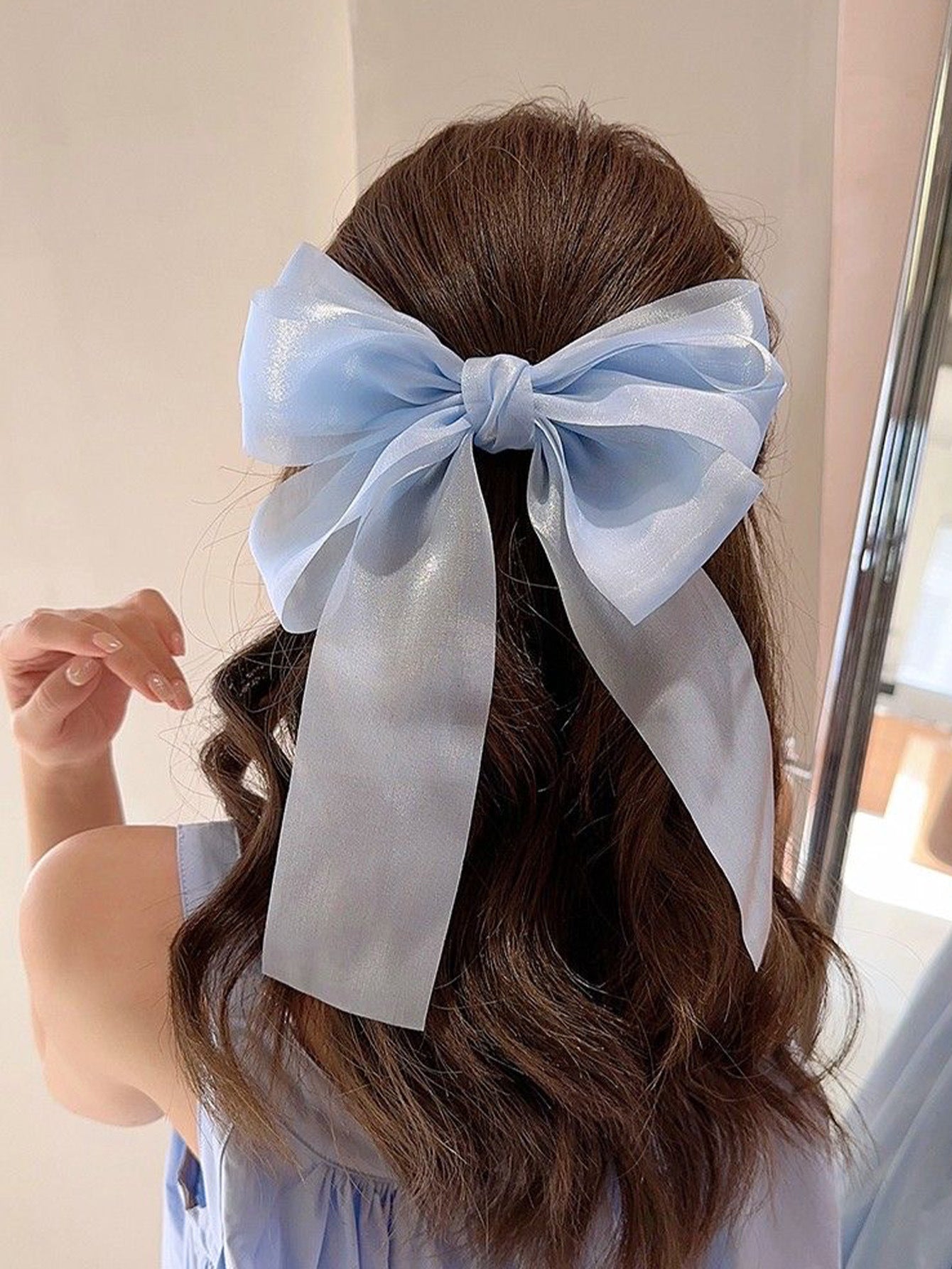 Women's Sweet Bow Knot Gauze Hair Clip