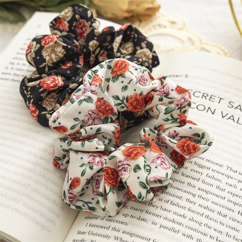 Women's Japanese Style Flower Cloth Handmade Hair Tie