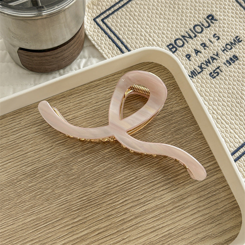 Women's Simple Style Waves Acetic acid sheets Metal Hair Claws