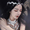 Women's Fairy Style Princess Leaves Metal Plating Inlay Artificial Crystal Rhinestones Hair Band