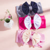 fashion children's solid color double-layer bowknot hairband