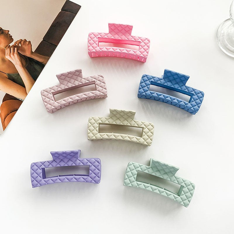 Women's Elegant Simple Style Solid Color Plastic Hair Claws