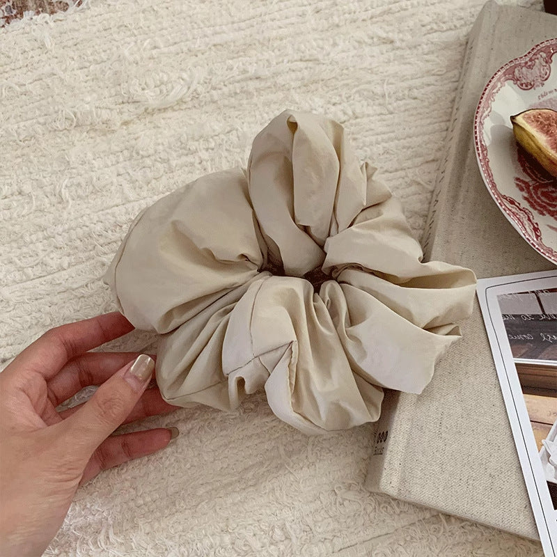 Fluffy Puff French Cream Morandi High-Grade Sausage Ring Retro High-Grade Tie up a Bun Hairstyle Hair Accessories