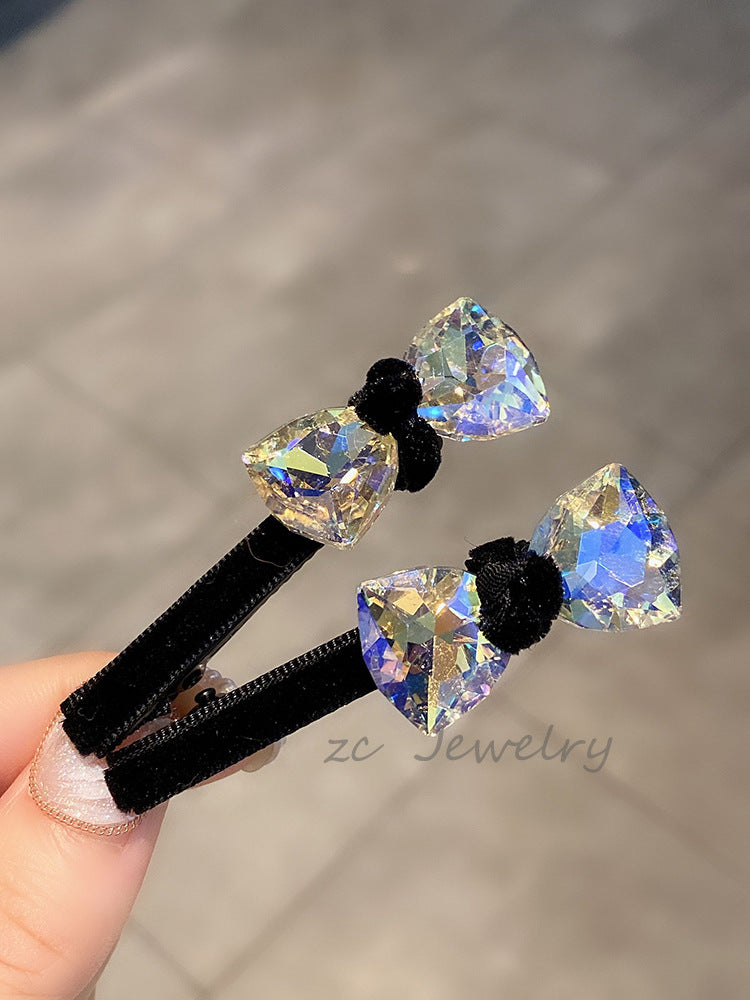 Women's Elegant Bow Knot Artificial Crystal Hair Clip