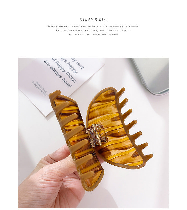 Women's Retro Stripe Acetic acid sheets Hair Claws